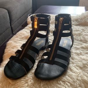 Black strappy sandals